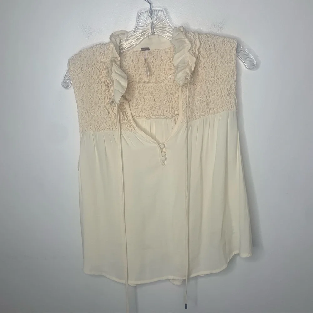 FREE PEOPLE Ruffle Me Up Sleeveless Prairie Top - Picture 8 of 16